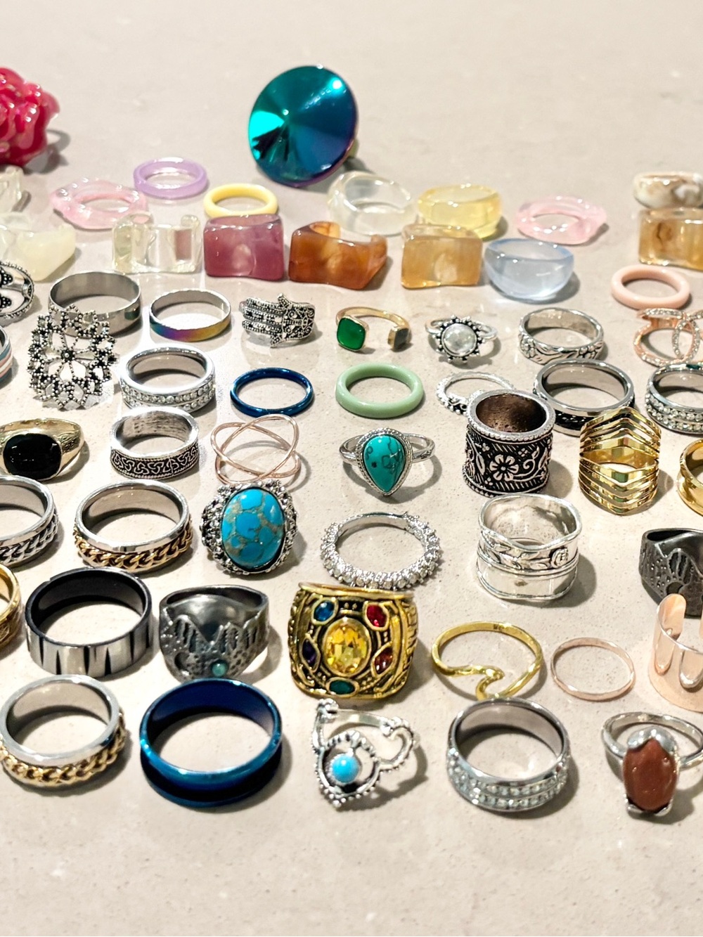 250+ Ring Lot Wholesale Bundle Gold Silver Statement Fashion Jewelry Reseller
